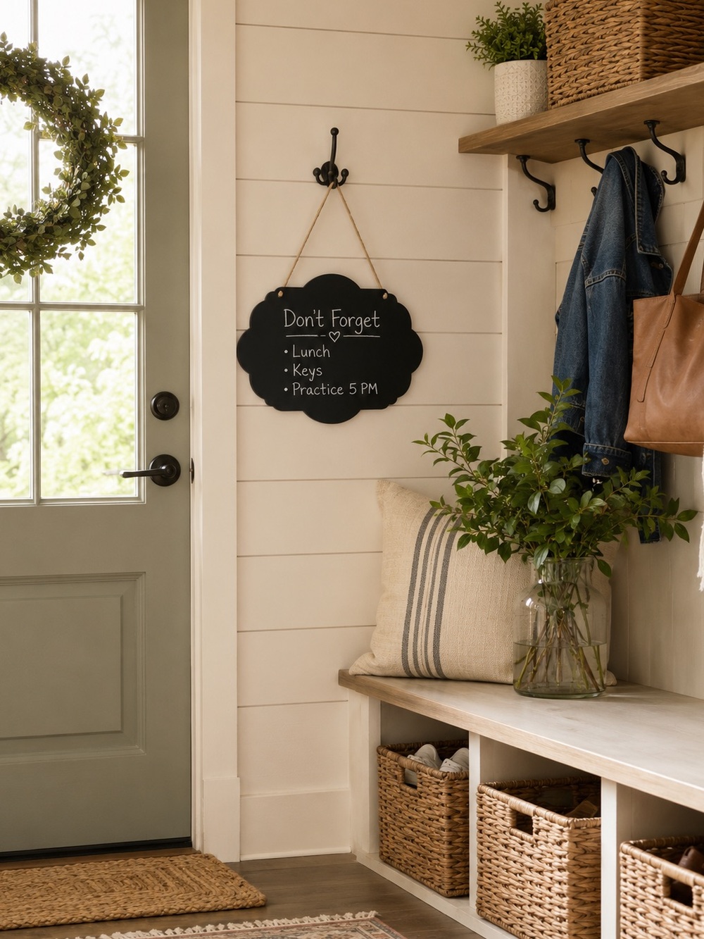 Rustic Hanging Chalkboard Sign Set 11.75” Farmhouse Memo Board Twine and Pen NWT - Picture 3 of 16